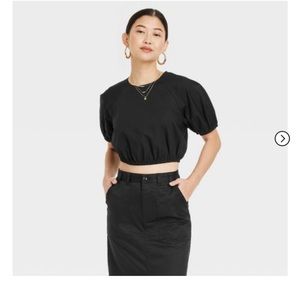 A New Day Slim Fit Puff Short Sleeve Top